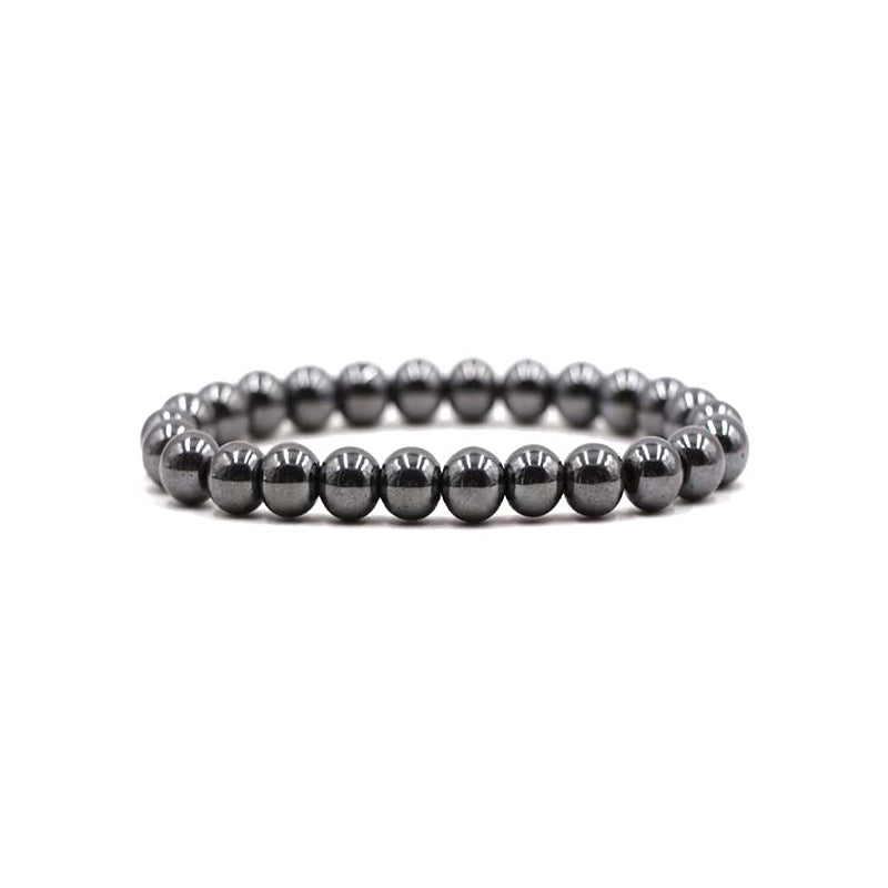 Men's And Women's Outdoor Yoga Stretch Bracelet 8mm Tigereye Iron Ore